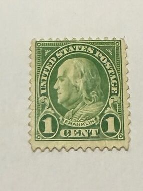 Vintage Franklin 1 Cent Stamp - Green